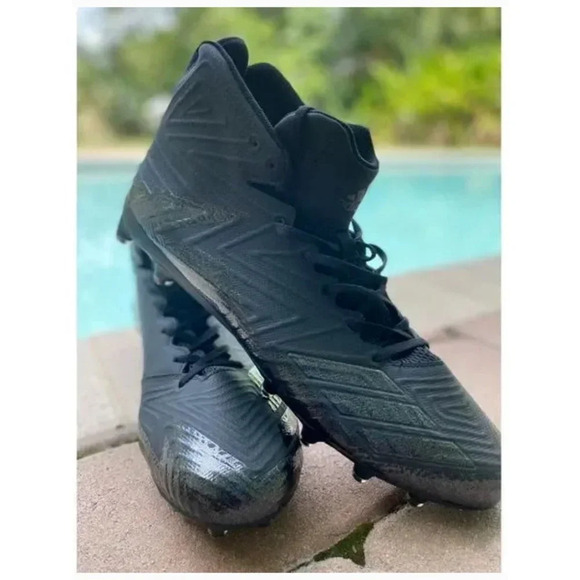 Adidas Freak X Carbon Mid Men's Football Cleats Triple Black Size 17 -NEW NO BOX - Picture 2 of 14